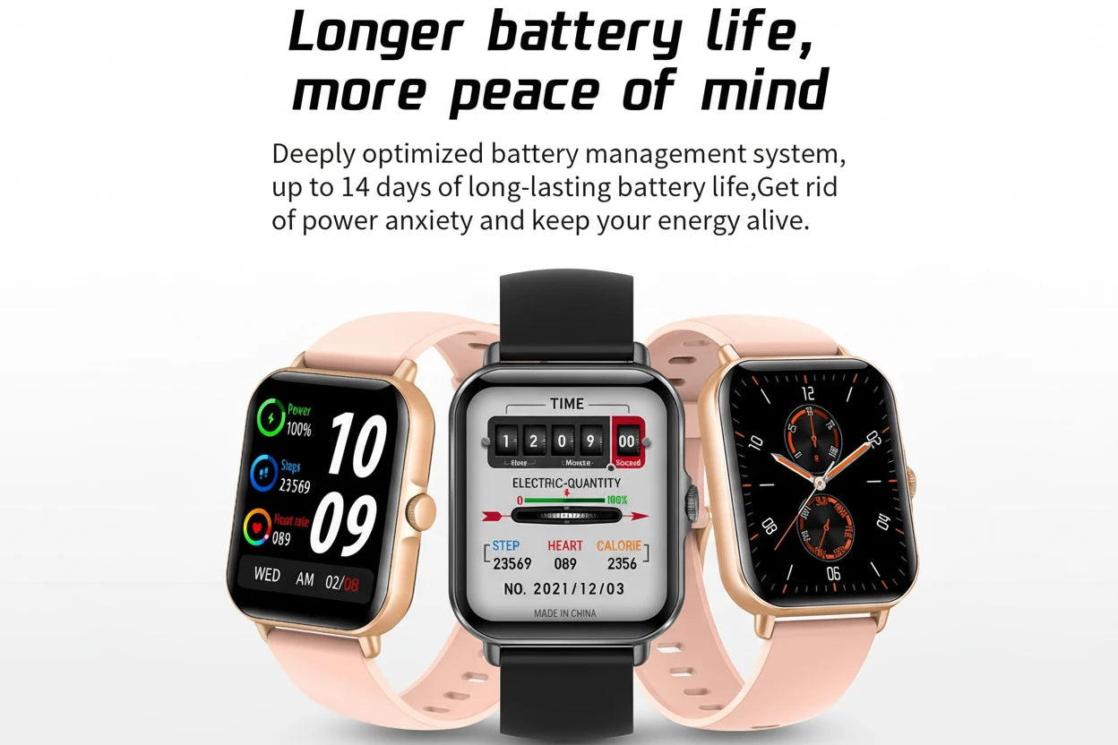 2025 2.01'' Smart Watch Bluetooth Call Play Music Smartwatch Fitness Clock Sport Waterproof Watches for Men Women Iphone Android