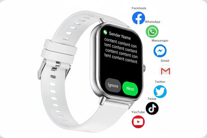 2025 2.01'' Smart Watch Bluetooth Call Play Music Smartwatch Fitness Clock Sport Waterproof Watches for Men Women Iphone Android